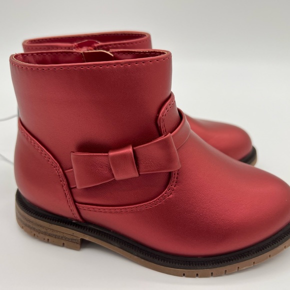 Toddler Girls' Harmony Booties Red - Cat & Jack - Picture 3 of 6